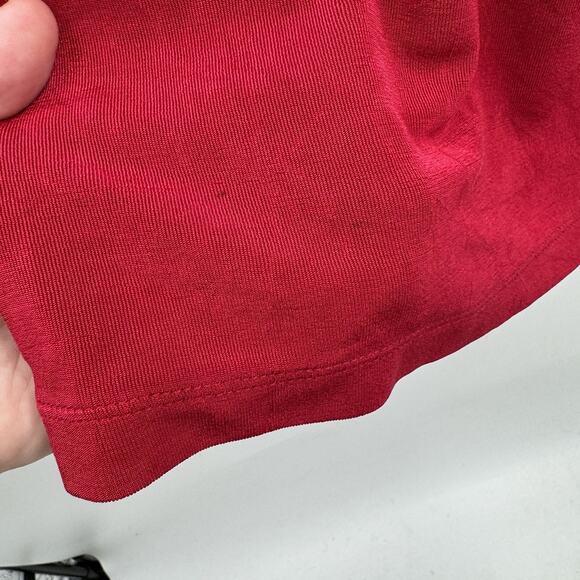 Chico's Travelers Slinky Knit Wrap Dress Size 1 = US M Red Classic Office Travel - Picture 9 of 11